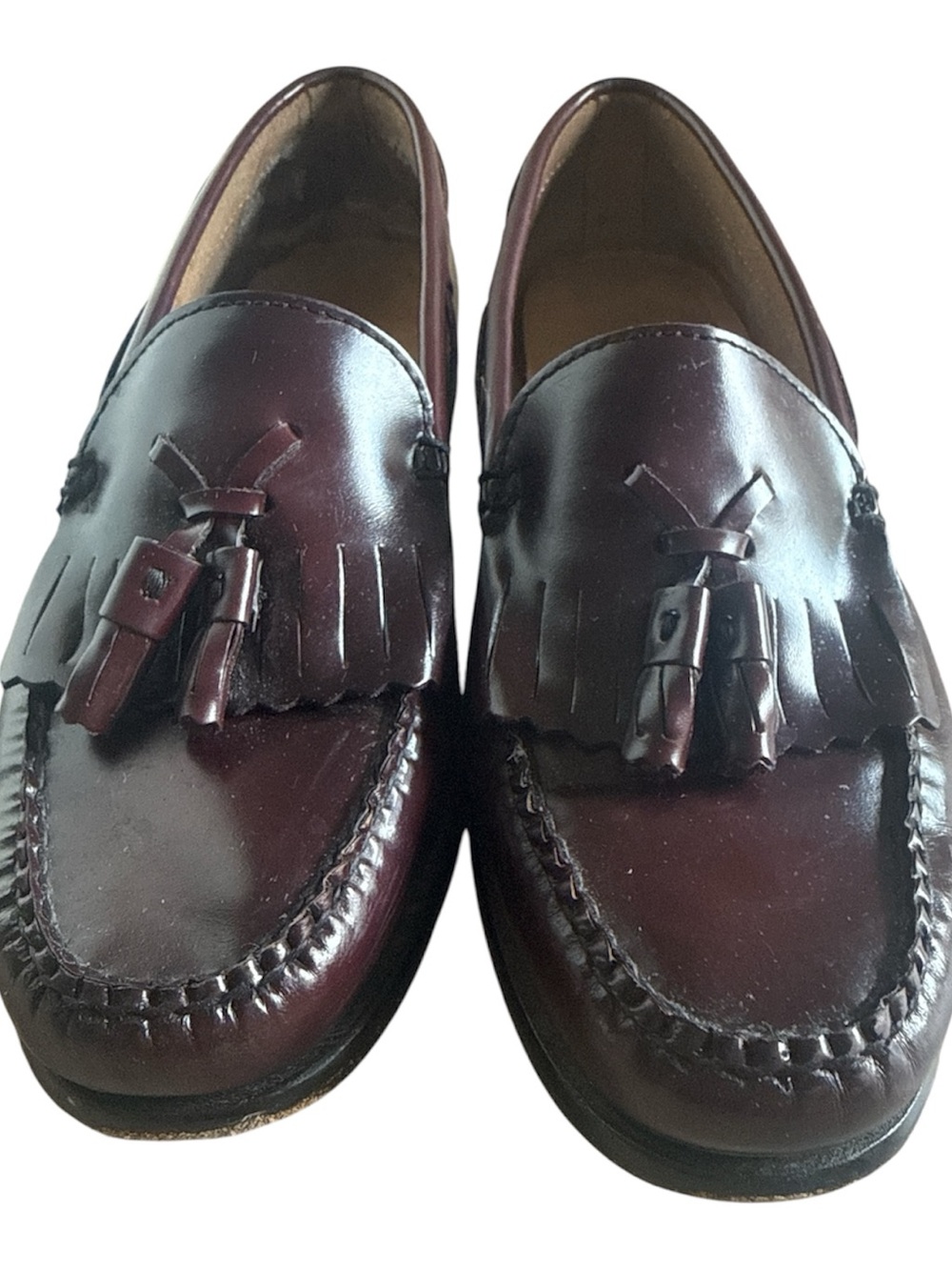 G.H. Bass Weejuns Women's 6.5 M Burgundy Leather 'Jaclyn' Tassel Loafers